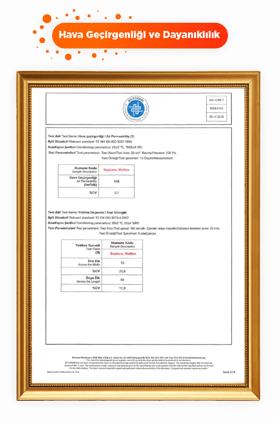 Hava Geçirgenliği ve Dayanıklılık